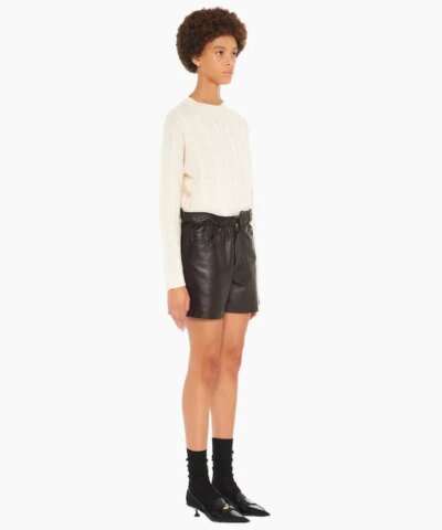 Miu Miu Crew-Neck White Cashmere Sweater