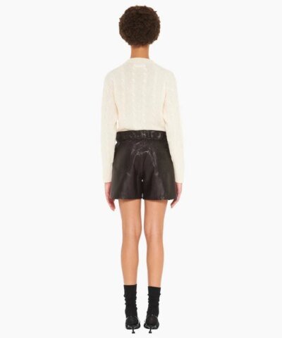 Miu Miu Crew-Neck White Cashmere Sweater