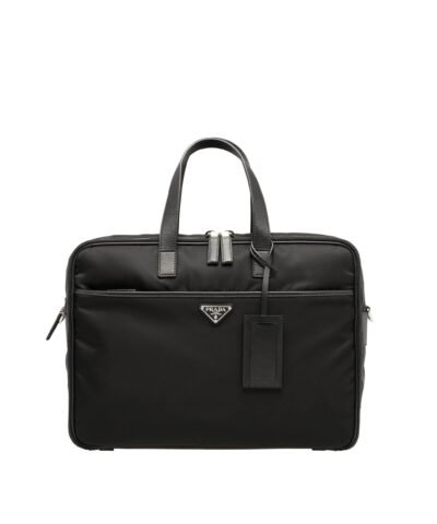 Prada Nylon and Saffiano Leather Work Bag