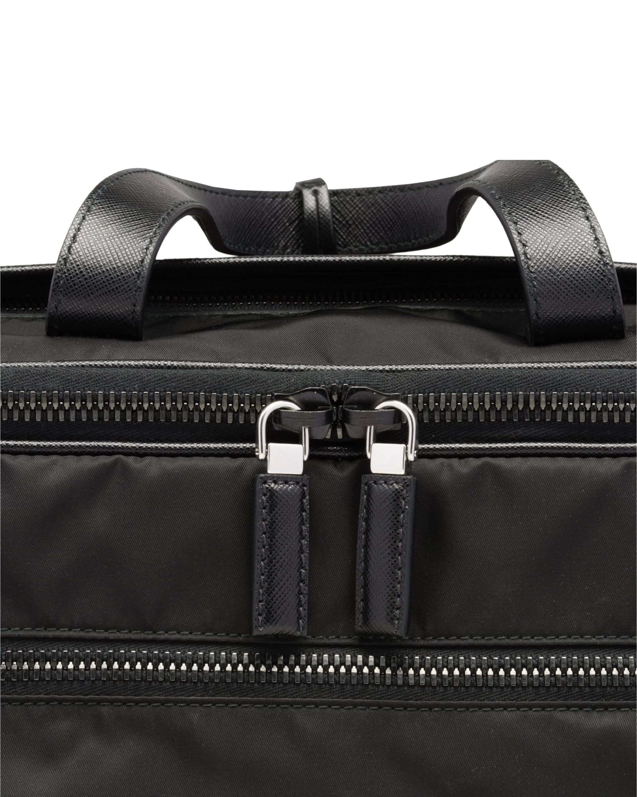 Prada Nylon and Saffiano Leather Work Bag