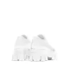 Prada Monolith Brushed Leather Lace-Up Shoes, White