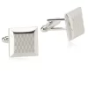 Geoffrey Beene Silver-tone Brushed and Polished Beveled Edge SUIT Cufflinks