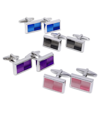 Kenneth Cole Reaction Cufflinks, Colored Ombre Enamel Cufflinks Boxed Set
