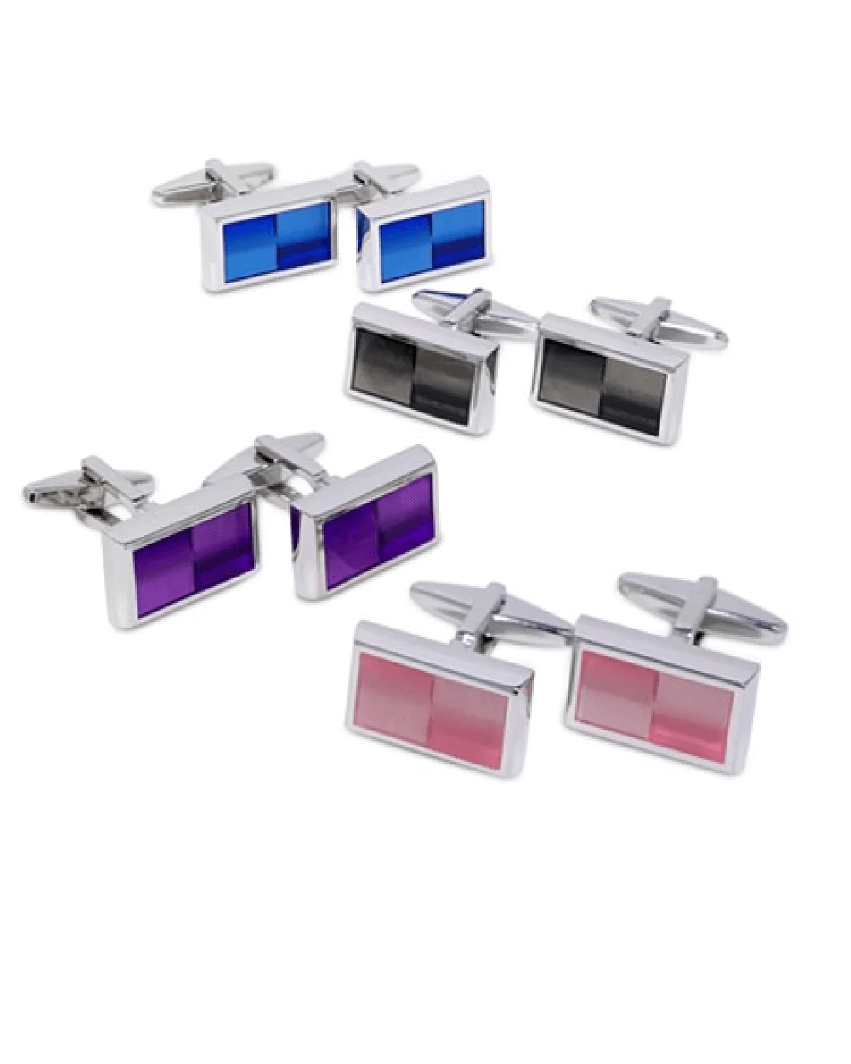 Kenneth Cole Reaction Cufflinks, Colored Ombre Enamel Cufflinks Boxed Set
