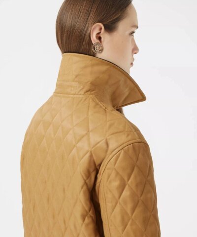 Burberry Corduroy Collar Diamond Quilted Jacket