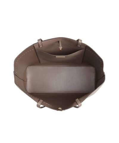 Tory Burch McGraw Leather Tote, Silver Maple