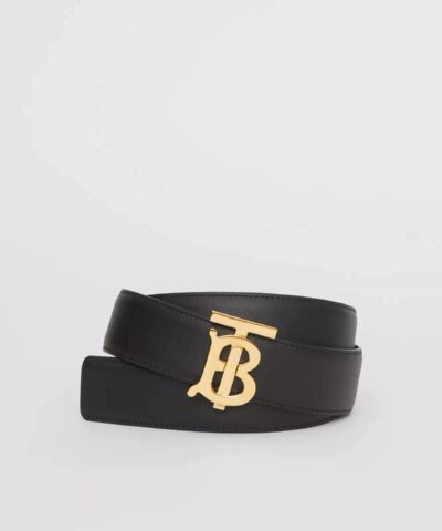 Burberry Men's Reversible Monogram Motif Leather Belt