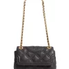 Tory Burch Small Fleming Distressed Convertible Shoulder, Black