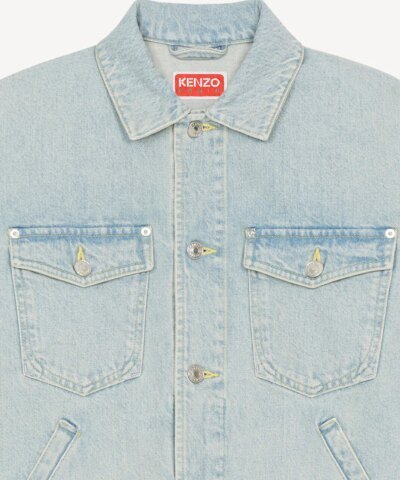 Kenzo 'Boke Flower' Embroidered Denim Trucker Jacket