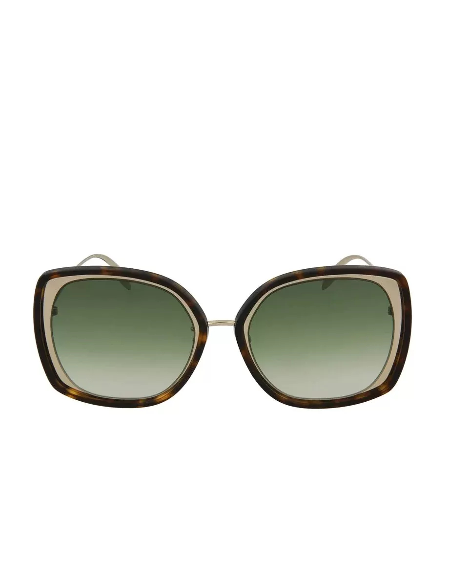 Alexander McQueen AM0151S 005 Rectangle Sunglasses