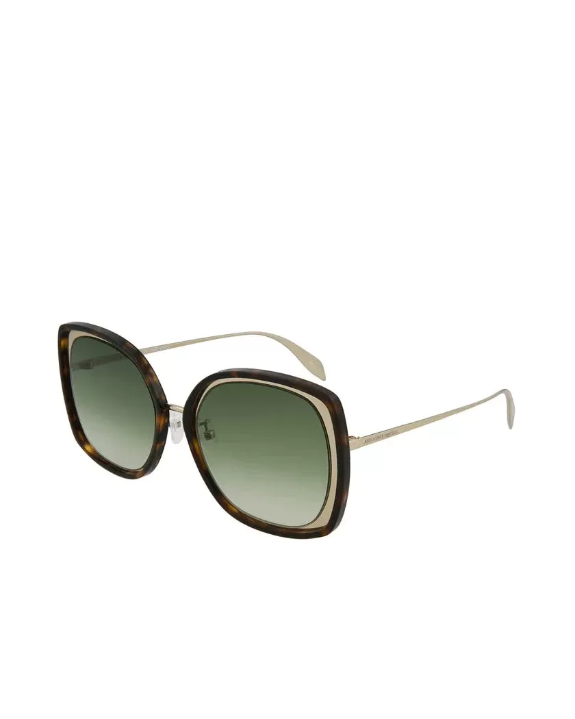 Alexander McQueen AM0151S 005 Rectangle Sunglasses