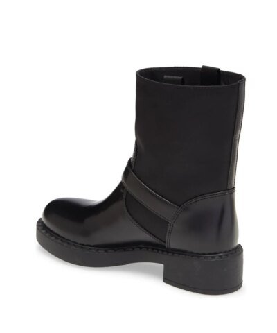Prada Nylon Logo Biker Moto Booties