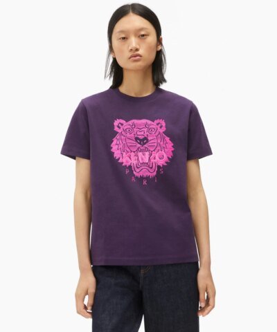 Kenzo Embroidered Tiger t-shirt In Prune