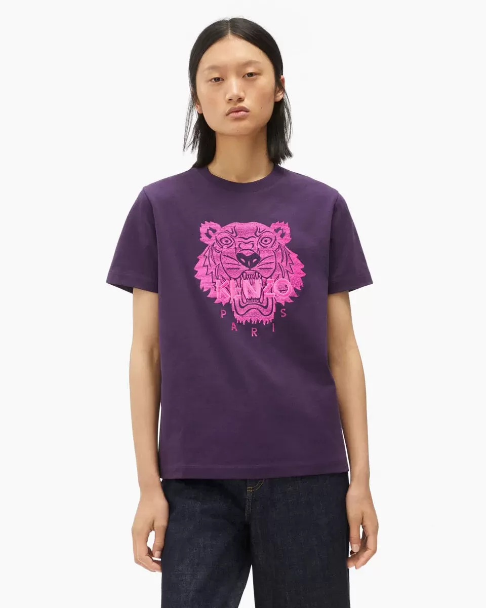 Kenzo Embroidered Tiger t-shirt In Prune
