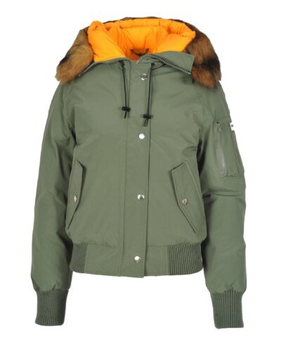 Kenzo Green Down Faux-fur Hooded Jacket