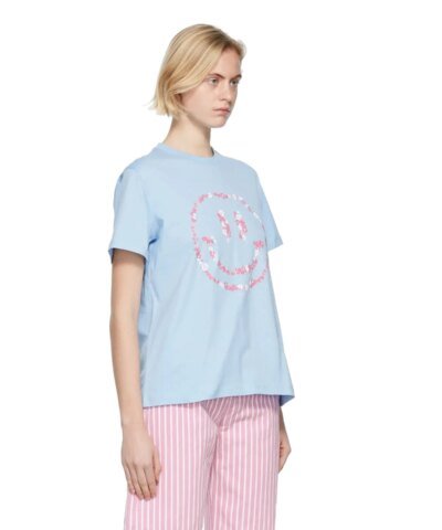 Ganni Blue Smiley T-Shirt