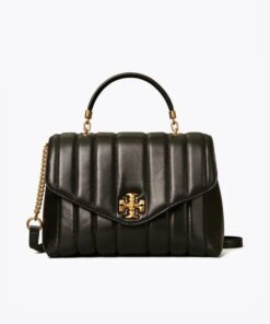 Tory Burch Black Kira Quilted Satchel