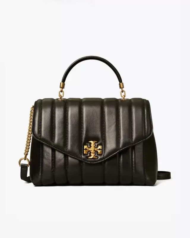 Tory Burch Black Kira Quilted Satchel