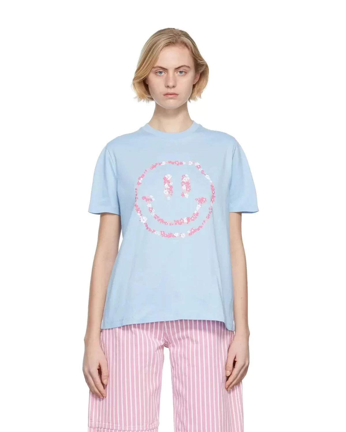 Ganni Blue Smiley T-Shirt