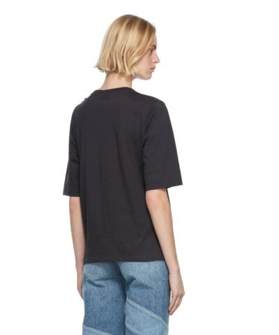 Ganni Black Light Floral Smiley T-Shirt