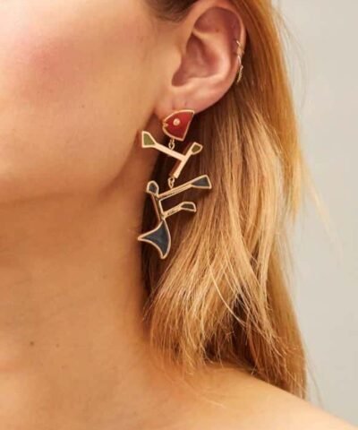 Tory Burch Fish Multi-Color Mismatched Earring