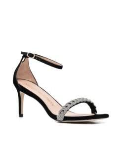 Stuart Weitzman Nudistcurve 75 Crystal Ankle Strap Sandals