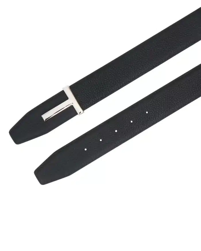 Tom Ford Men's Signature T Reversible Leather Belt
