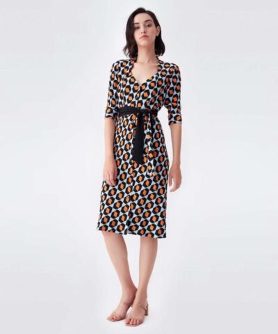 DVF Judith Crepe Belted Shirt Dress