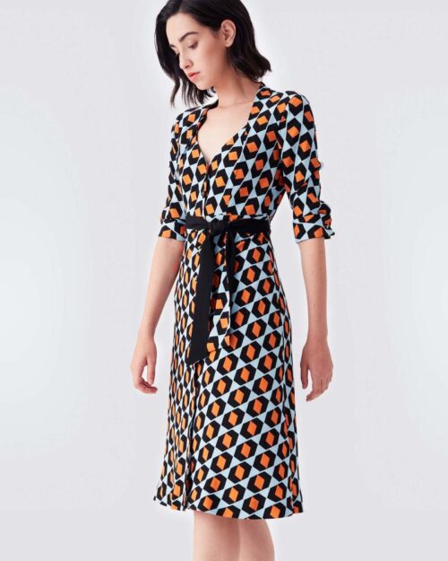 DVF Judith Crepe Belted Shirt Dress