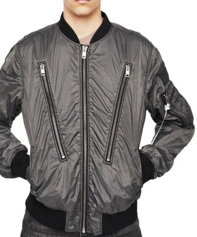 Diesel J-TOSHIO Bomber Jacket With Large Zipped Pockets