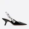 Dior J'Adior Black Patent Calfskin Slingback