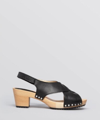 DKNY Women's Black Platform Clog Sandals Cadence