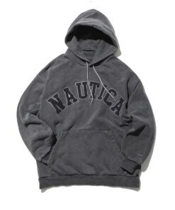 Nautica Japan | Pigment Dyed Arch Logo Sweat Hoodie