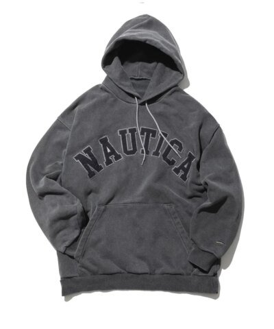Nautica Japan | Pigment Dyed Arch Logo Sweat Hoodie