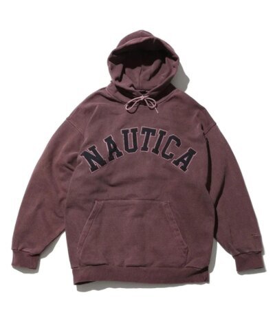 Nautica Japan | Pigment Dyed Arch Logo Sweat Hoodie