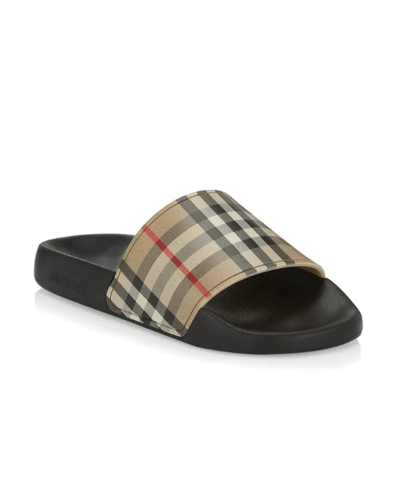 Burberry Men's Furley Vintage Check Pool Slides