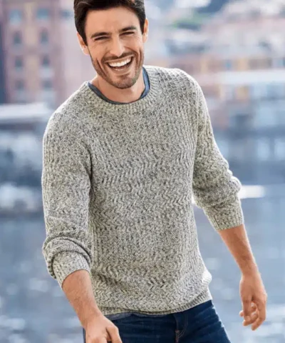 Peruvian Connection Men's Pima Racked Rib Crew