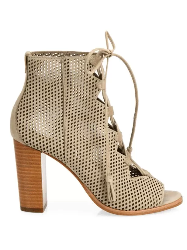 FRYE Gabby Perforated Ghillie Lace-Up Nubuck Sandals