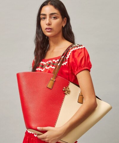 Tory Burch McGraw Color - Block Shopper Tote