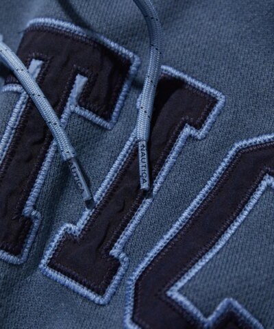 Nautica Japan | Pigment Dyed Arch Logo Sweat Hoodie