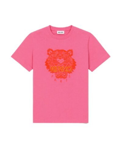 Kenzo Embroidered Tiger t-shirt In Pink