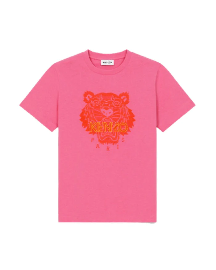 Kenzo Embroidered Tiger t-shirt In Pink