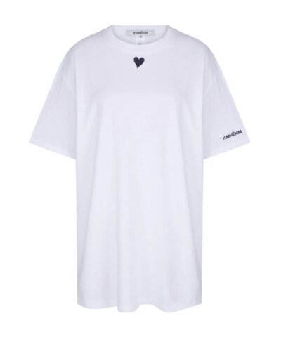 Kimhekim Heart-Detail Oversized Cotton-Jersey T-Shirt