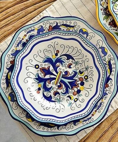 Habbs Bohemia Hand Painted Salad Plates