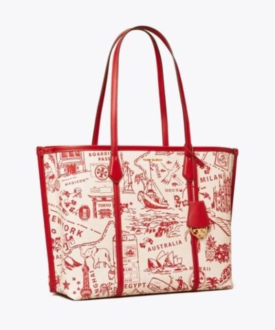 Alternative view of Tory Burch Perry Printed Canvas Triple-Compartment Tote
