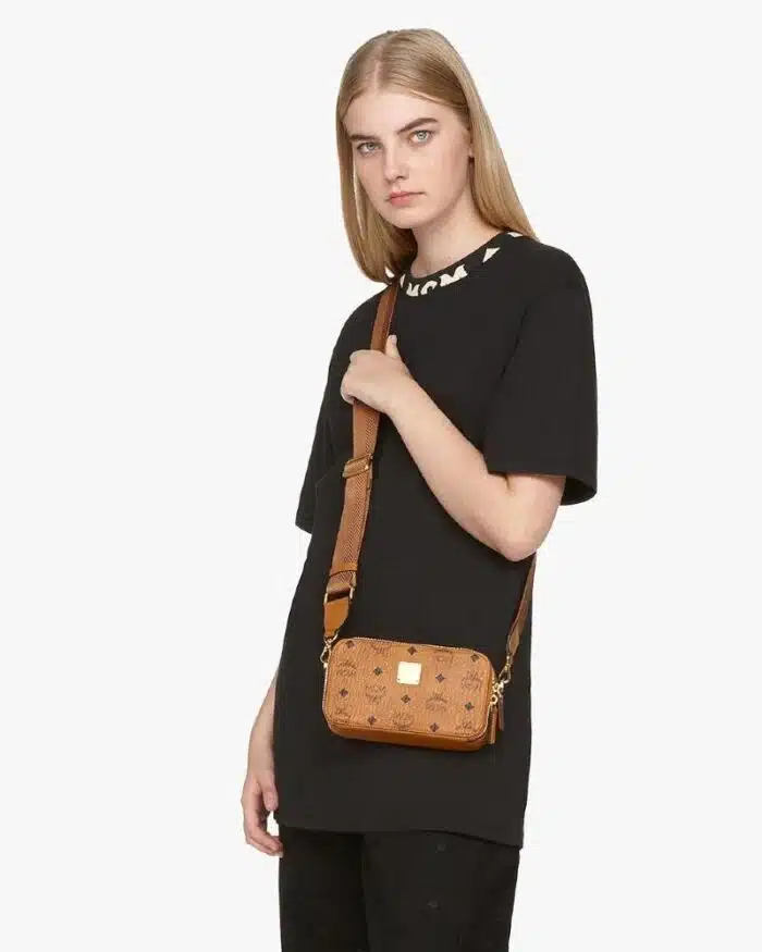 MCM E/W Camera Bag In Visetos