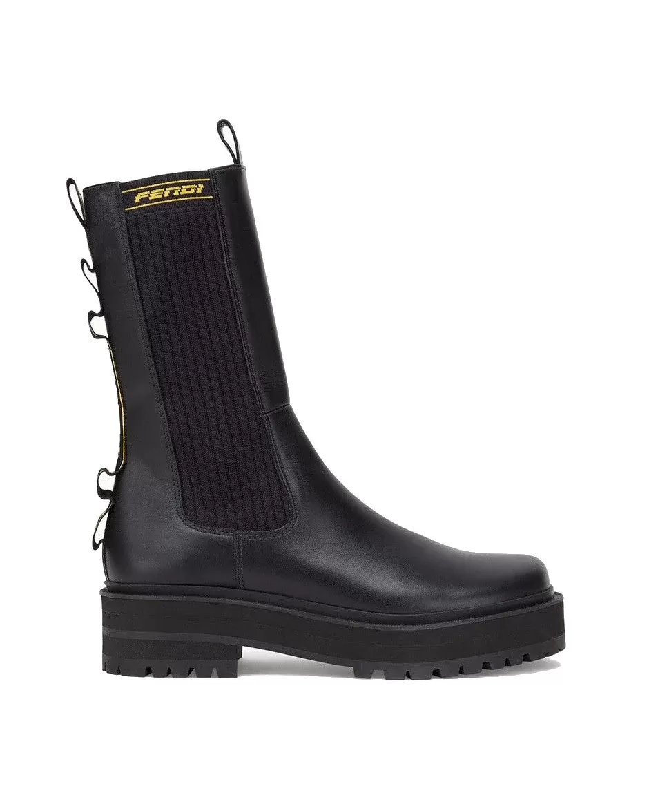 Fendi Black Promenades Biker Boots