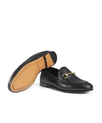 Gucci Black Leather Horsebit Loafer