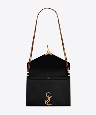 Saint Laurent Cassandra Monogram Clasp Bag In Smooth Leather