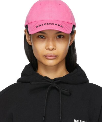 Balenciaga Women's Logo Cap in pink